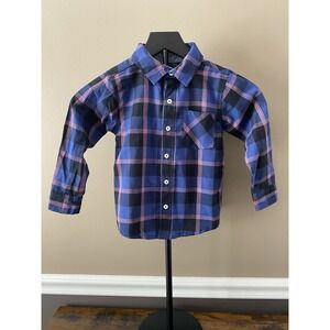 Ben Sherman Multicolor Long Sleeve Plaid Button Down Shirt Boys Size 3T
